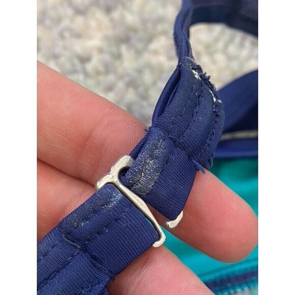 Title Nine Blue Pattern Two-Piece Tankini Set 36C Top XL Bottom Swimsuit - Picture 4 of 10